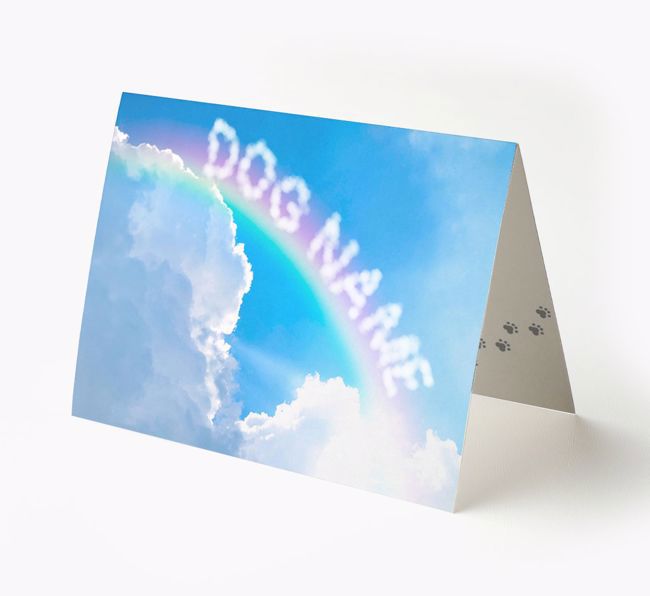 Rainbow Cloud: Personalised {breedCommonName} Card